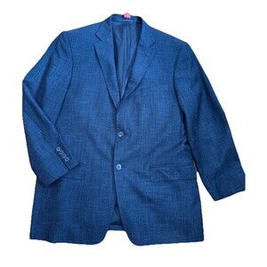 Vtg Versace Collection Blazer It 52 /US 42 Blue Black Bamboo Sports Coat Jacket